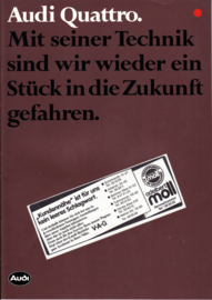 quattro brochure, 16 pages, 10/1982, German language