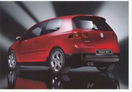 Golf GTI, 6 different attached A6-size postcards, Dutch, about 2006