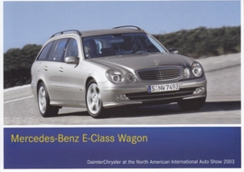Mercedes-Benz E-Class Wagon, A6-size postcard, NAIAS 2003