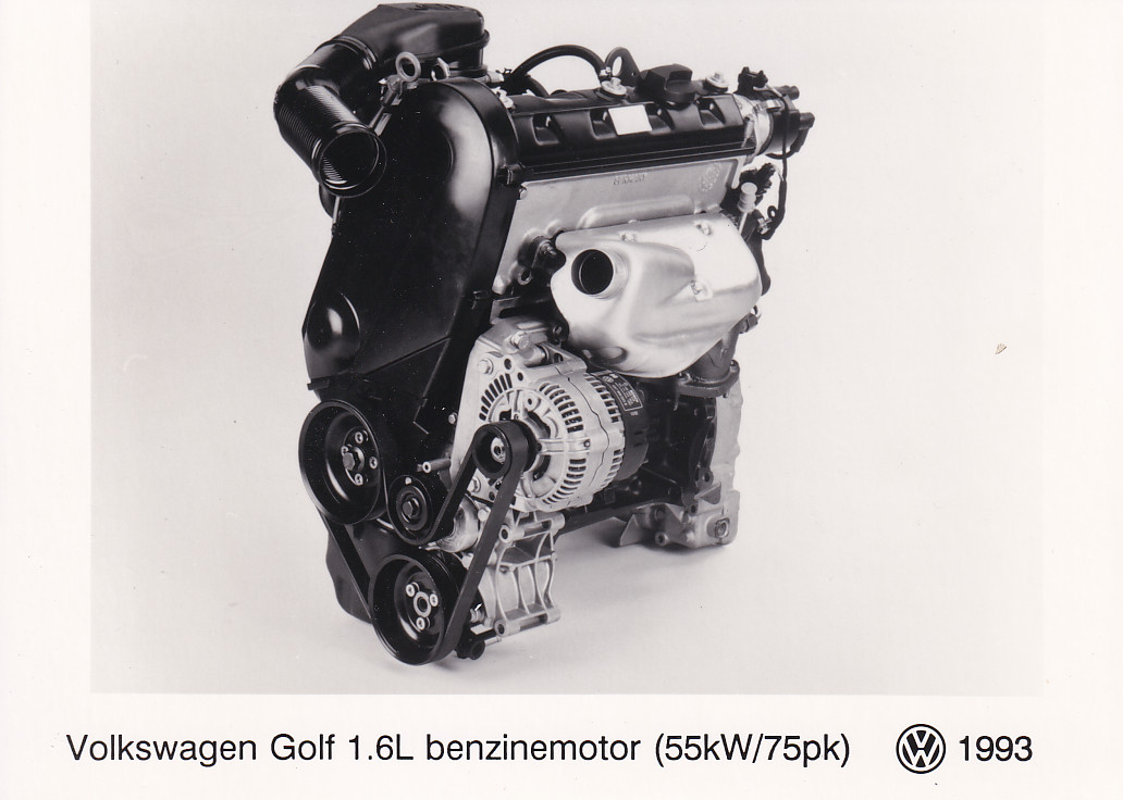 Volkswagen Golf 1.6 L gasoline engine - factory photo - Dutch - 1993