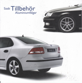 9-3 & 9-5 aluminium wheels brochure, 6 pages, 2003, Swedish language, # 508089