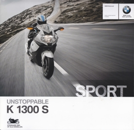 BMW K 1300 S brochure, 8 pages, #3-11-004-009-65, 1-2013, Dutch language