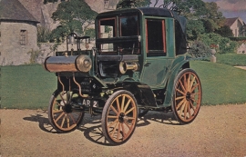 Cannstat Daimler 4 HP 1899, regular size postcard, Dutch (3 languages)