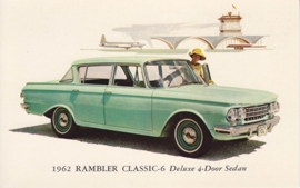 Classic-6 DeLuxe 4-Door Sedan, US postcard, standard size, 1962, # AM-62-1043G