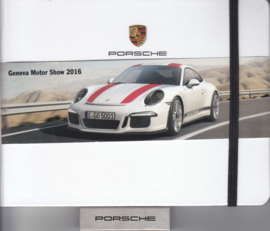 Porsche Press Kit Geneva 2016, memory stick with pictures & small booklet, factory-issued,  German/English/French