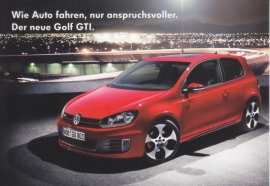 Golf GTi postcard,  A6-size, German language, about 2010