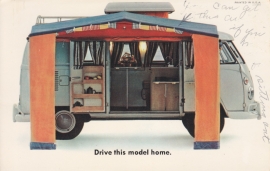 Campmobile (Bus), USA postcard, standard size, 1966, #33-2352030