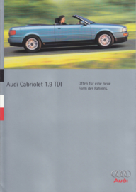 Cabriolet 1.9 TDI brochure, 8 pages, 6/1995, German language