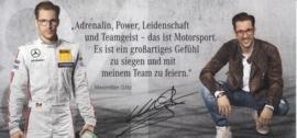 Maximilian Götz, DTM season 2016, large card, German language, printed signature