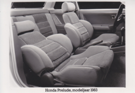 Honda Prelude front interior, press photo, Dutch, 1983