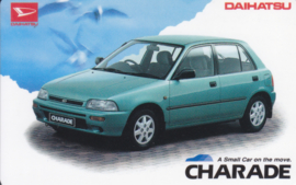 Daihatsu Charade card, year about 1993, plastic, credit-card size