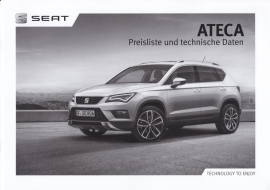 Ateca pricelist brochure, 16 pages, 04/2016, German language