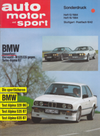 328/535/635 Alpina roadtest report by AMS, 16 pages, <A4-size, 1984, German language