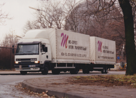 Daf 45 tractor & trailer truck, press photo, Dutch, c1995