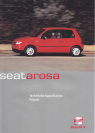Arosa specs. & prices brochure, 4 pages, 06/1999, Dutch language