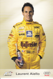 TT with racing driver Laurent Aiello, unsigned postcard 2003 season, German language