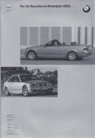 BMW 3-Serie Coupe/Cabriolet/Compact, press kit with photo's, CD-Rom & text sheets, English, 2/2003