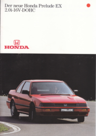 Prelude EX 2.0i-16V-DOHC brochure, 8 pages, A4-size, German, about 1989