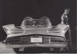 Lincoln Futura 1955, A6-size postcard for 75 Years Ford Germany, 2000