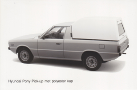 Hyundai Pony Pick-up with polyester hood, press photo, Dutch, 1983