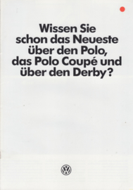 Polo/Polo Coupé/Derby, 8 pages,  A4-size, German language, 6/1984