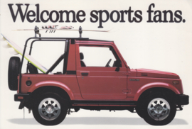 Samurai 4x4, large postcard, English language, USA, 4/1987