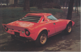 Lancia Stratos road car collectors card, Japanese text, number 14, 1977