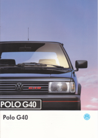 Polo G40 brochure, A4-size, 16 pages, Dutch language, 01/1993