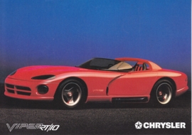 Viper RT/10 concept car, A6-size postcard, about 1992, issue Chrysler Germany