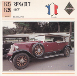 Renault 40 CV card, Dutch language, D5 019 07-10