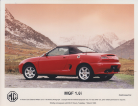 MG F 1.8i, press photo, Germany, 3/1995, # 552