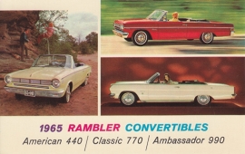 Convertibles 3 lines, US postcard, standard size, 1965, # AM65-4046A