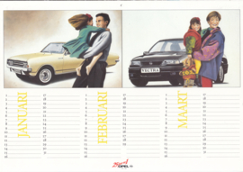 Program birthday calendar, 8 pages, 1995, Dutch language