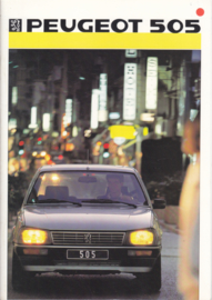 505 Sedan brochure, 30 pages, A4-size, 1986, Dutch language