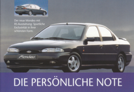 Mondeo Sedan with RS look, A6-size postcard , Germany, about 1993