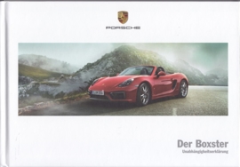 Boxster brochure, 140 pages, 03/2014, hard covers, German