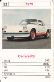 911 Carrera RS - 1973 - card # E2 - size 10 x 6,5 cm