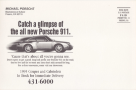 911 Carrera Coupe, large advertising card, US market, 1995, English