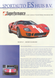 Superformance SPF GT MK I & Mk II leaflet, 2 pages, about 1996, English language