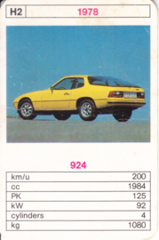 924 - 1978 - card # H2 - size 10 x 6,5 cm