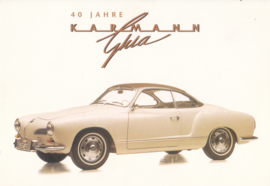 Karmann Ghia 1200 Coupe,  A6-size postcard, mid 1990s, German