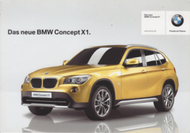 BMW concept X1 fact card, 21x15 cm, Germany, 2008