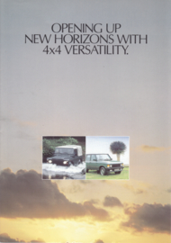 Program 90/110/Range Rover brochure, 8 pages, 01/1987, English language