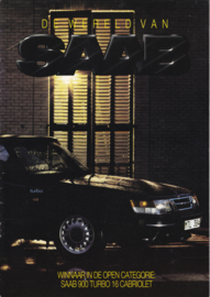 World of Saab brochure, 16 pages, 1987, Dutch language