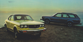 RX-3 Coupe & Estate, oblong US postcard, 1974