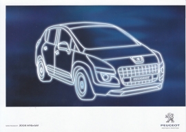 3008 Hybrid4, A5-size postcard, France, 2011 (Peugeot Avenue Paris)