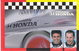 Formula I team with Ricardo Zonta & Jacques Villeneuve, sticker postcard, DIN A6, 1992