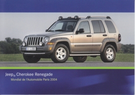 Jeep Cherokee Renegade, A6-size postcard, Paris 2004