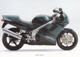 Honda VFR 750 F postcard, 18 x 13 cm, no text on reverse, about 1994