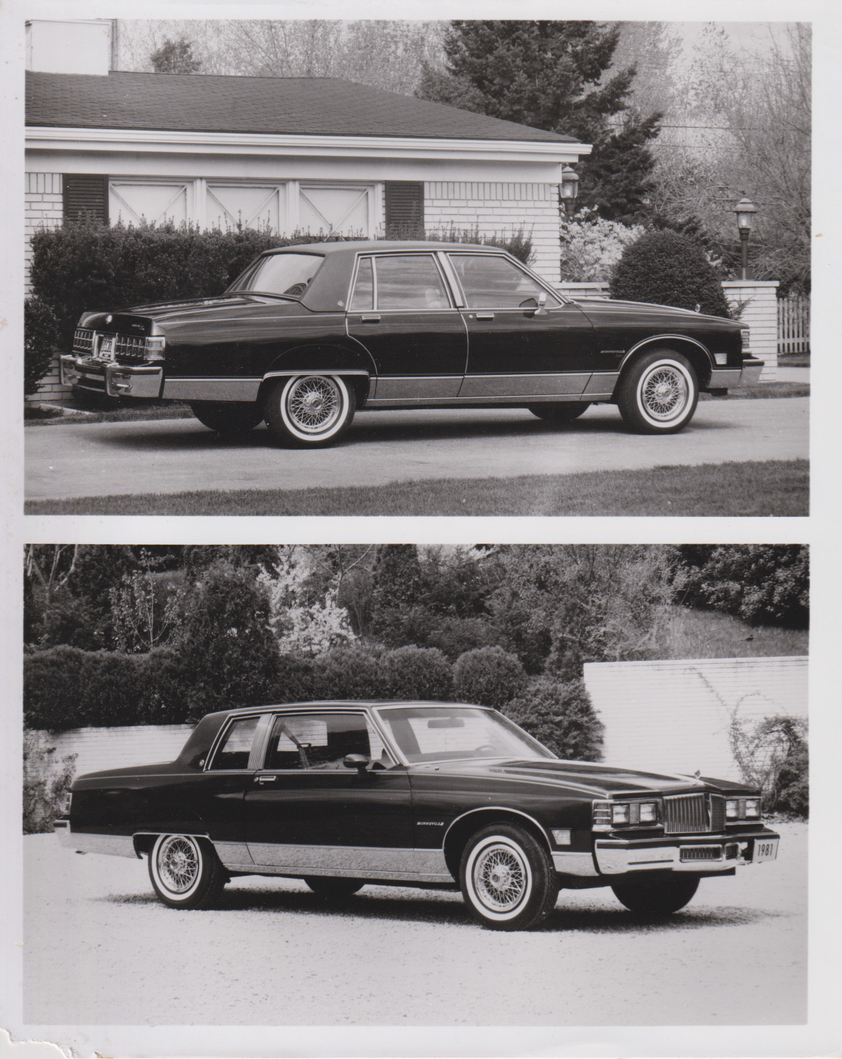Pontiac Bonneville 2 & 4-door Sedan, press photo, USA, 1981